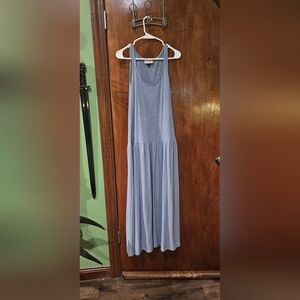 Light Blue Sleeveless Maxi Dress